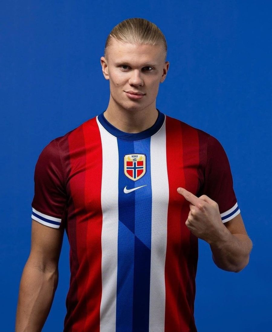 tenue officielle Norvège home 2024 jersey rouge pour supporter des Vikings