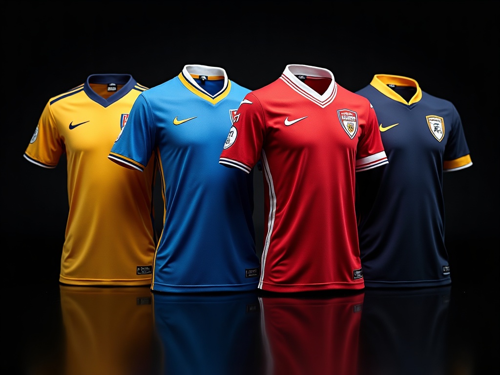 Comparaison de maillots anniversaires de clubs européens