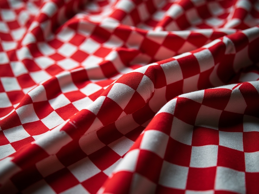 Damier rouge et blanc iconique du maillot de la Croatie