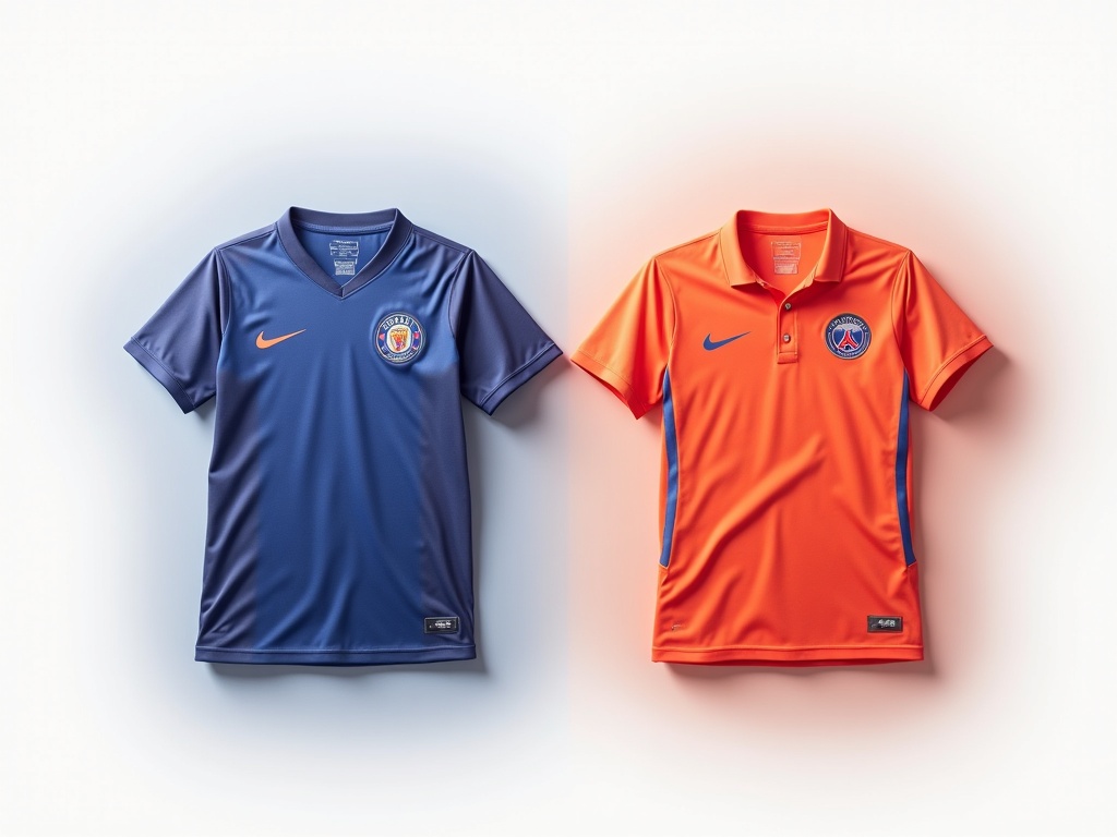 Comparaison maillot replica et maillot authentique de football