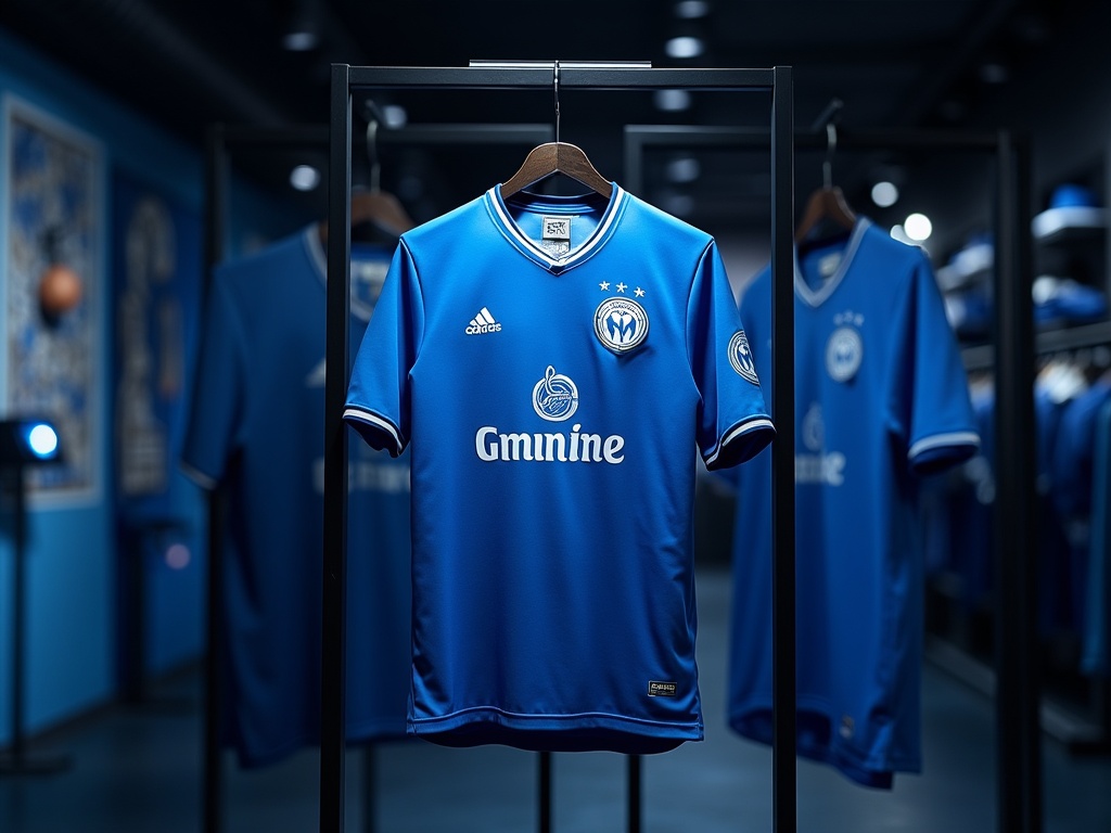 Maillot concept édition limitée de l'OM dans une boutique spécialisée