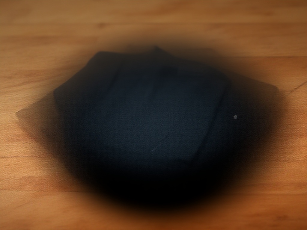 Maillot de sport personnalisé noir plié sur une table en bois