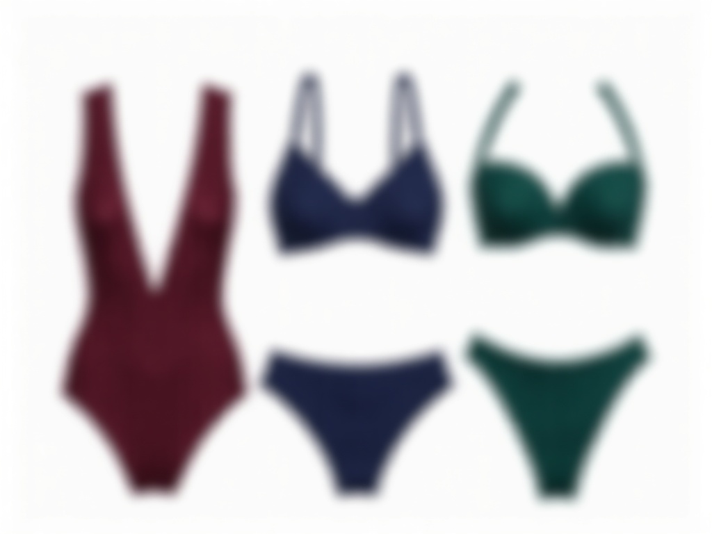 Maillots bordeaux, bleu marine et vert forêt adaptés aux peaux claires