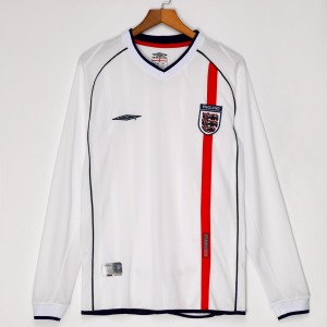 Maillot Angleterre Domicile 2002 Manches Longues Retro