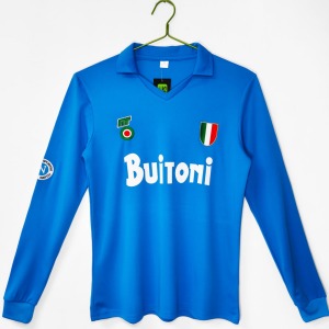 Maillot Naples Domicile 1987-1988 Manches Longues Rétro