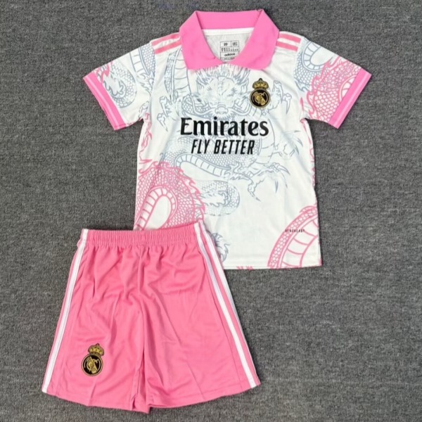 Maillot Real Madrid 25/26 Enfant Rose Premium