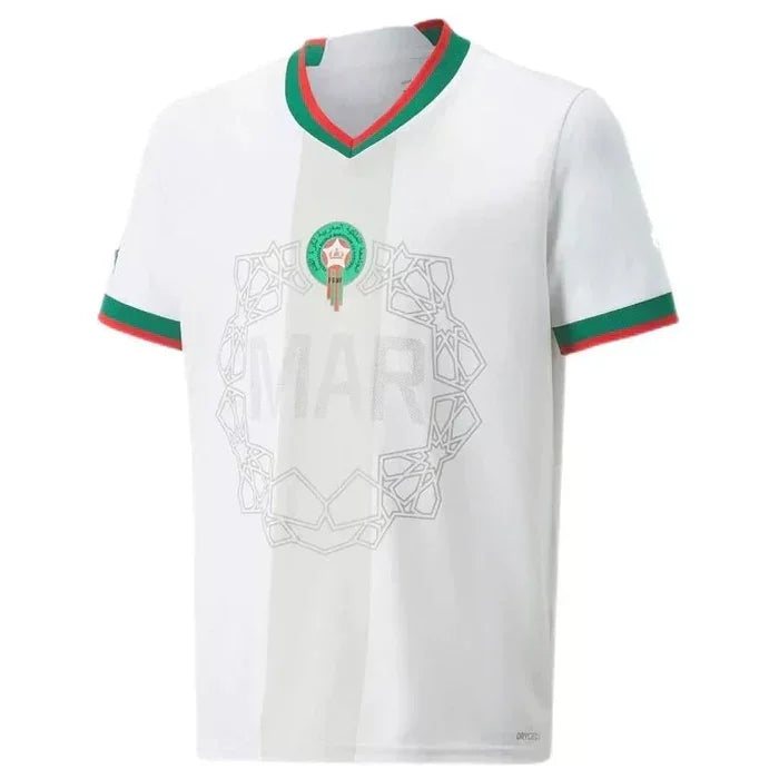 227.jpg Maillot Maroc Extérieur 2022 Coupe du Monde Blanc