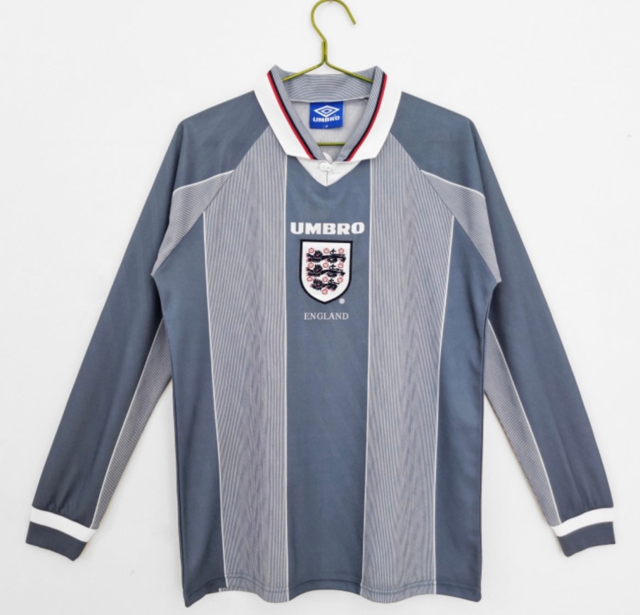 Maillot Angleterre 1996 Extérieur Manches Longues