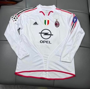 Maillot AC Milan 2004/05 Extérieur Manches Longues