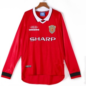 Maillot Manchester United Domicile 1999-2000 Manches Longues