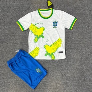Maillot Brésil 25/26 Enfant Spécial Bird White