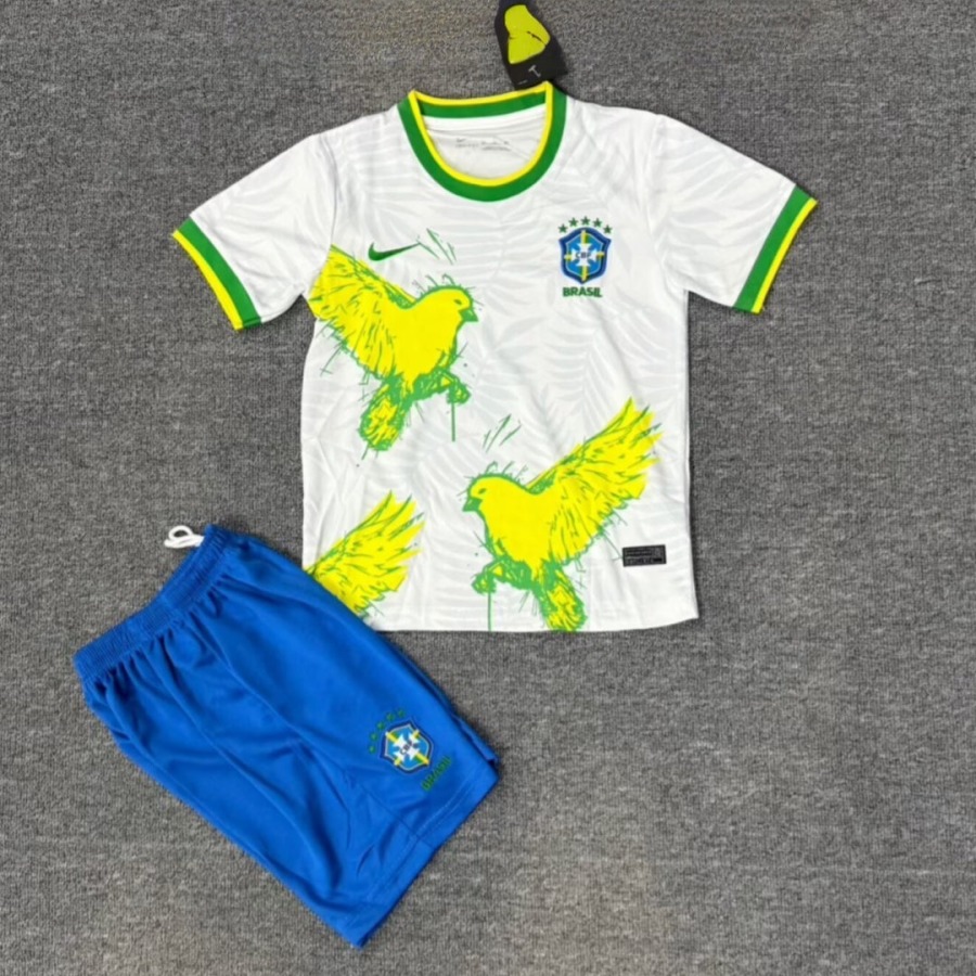 Maillot Brésil 25/26 Enfant Spécial Bird White