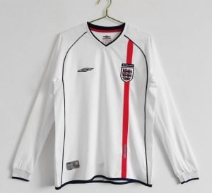 Maillot Angleterre 2002 Domicile Manches Longues