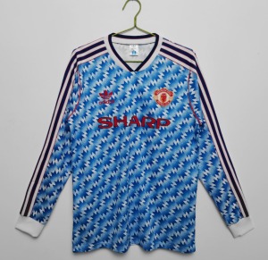 Maillot Manchester United 1991/92 Extérieur Manches Longues