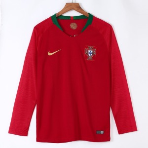 Maillot Portugal Domicile Manches Longues 2018 Retro