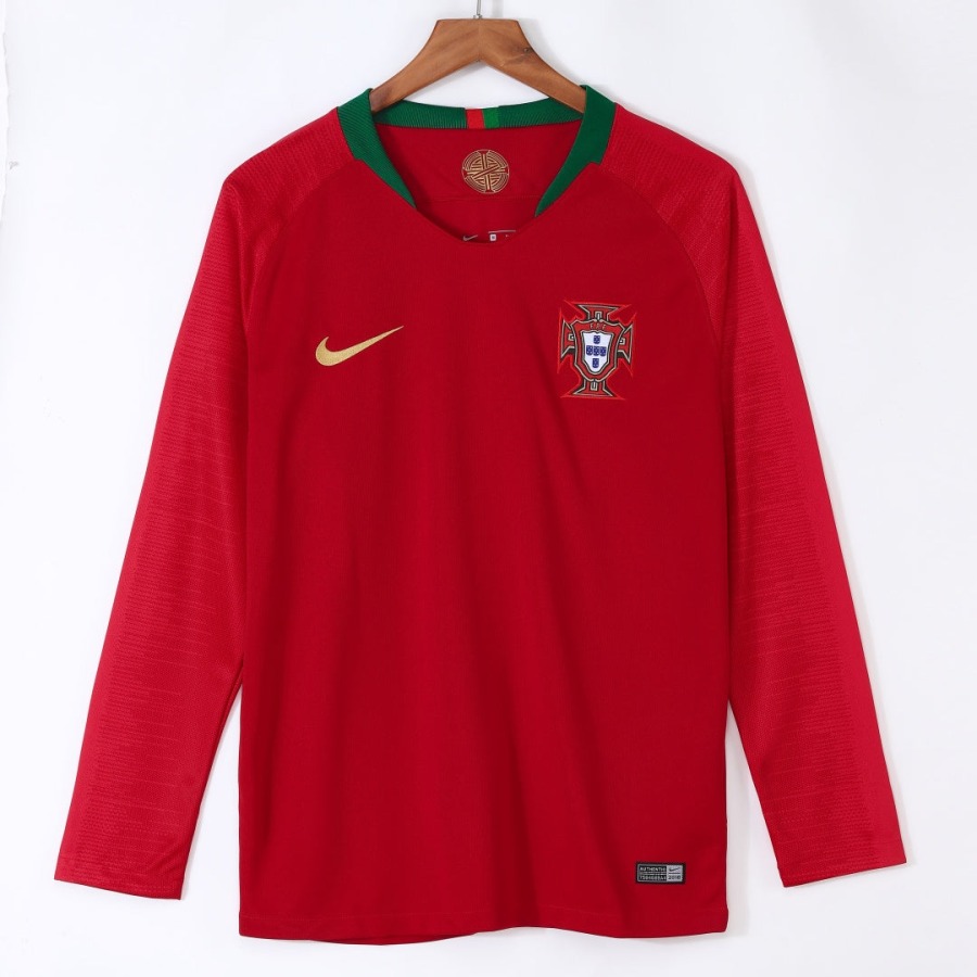 Maillot Portugal Domicile Manches Longues 2018 Retro