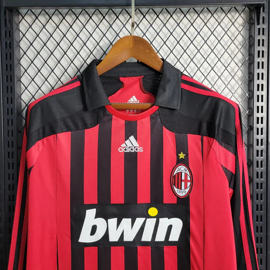 Maillot AC Milan Rétro 2007-2008 Manches Longues