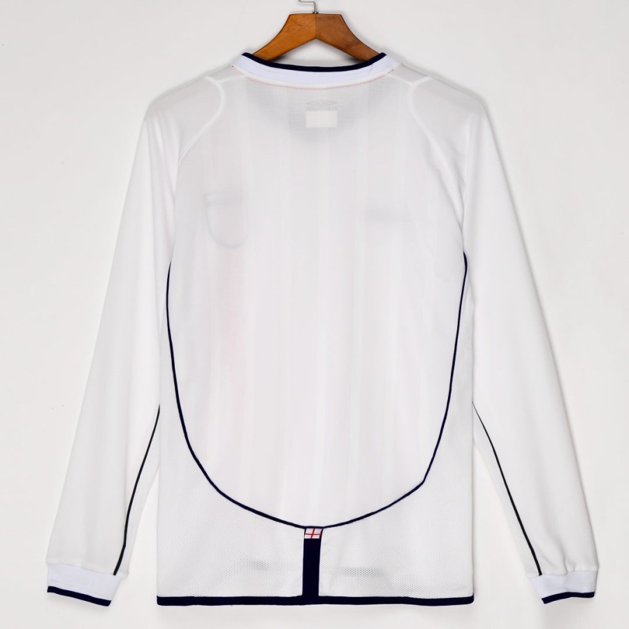 Maillot Angleterre Domicile 2002 Manches Longues Retro