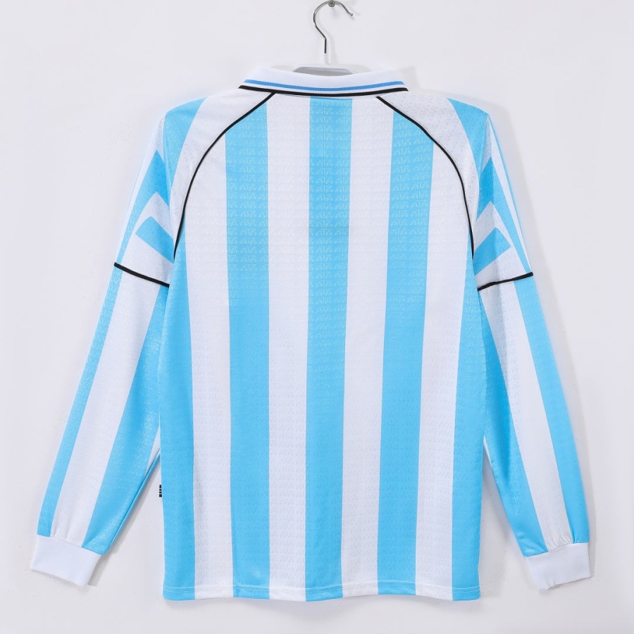 9b4c86a294e01f8207dae83f73548f5a.jpg Maillot Argentine Domicile 1998 Rétro Manches Longues