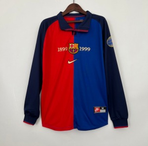 Maillot FC Barcelone 1999/00 Domicile Manches Longues