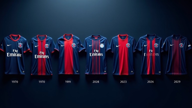 Histoire du maillot PSG : des origines à 2026, toute l'évolution
