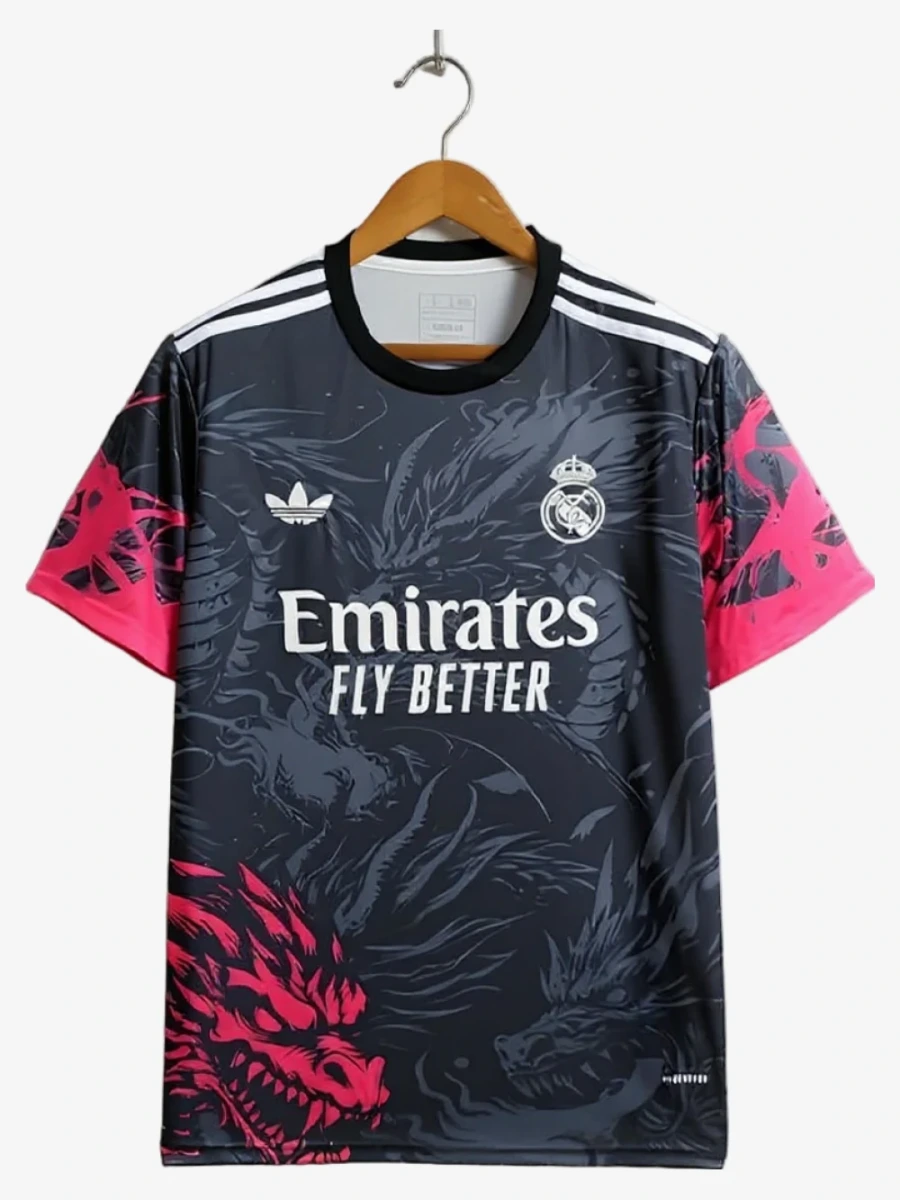 Maillot Concept Réal Madrid Édition Dragon Rougenoir 2024-2025