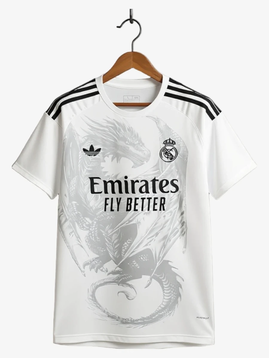 Maillot Concept Réal Madrid Spécial Édition Dragon Blanc 2024-2025