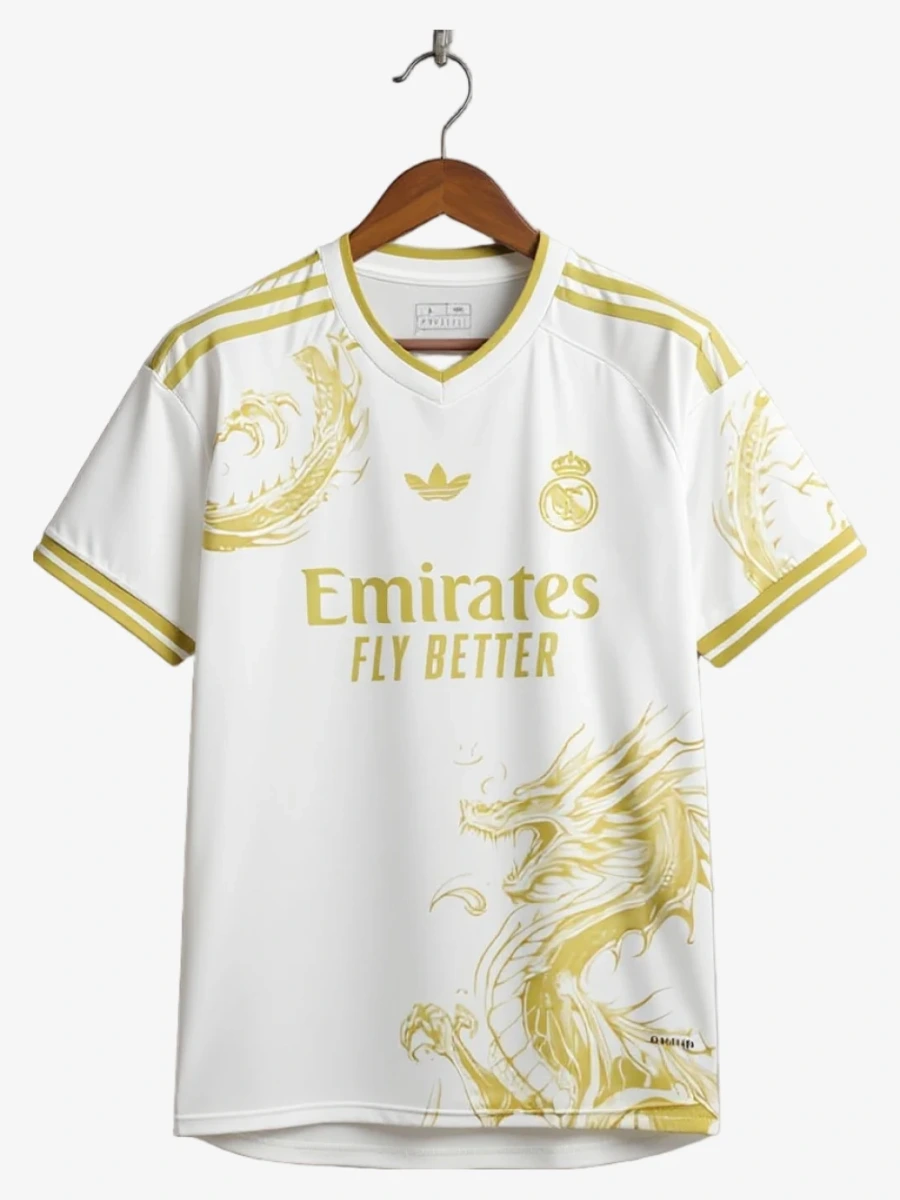 Maillot Concept Réal Madrid Spécial Édition Dragon Or 2024-2025