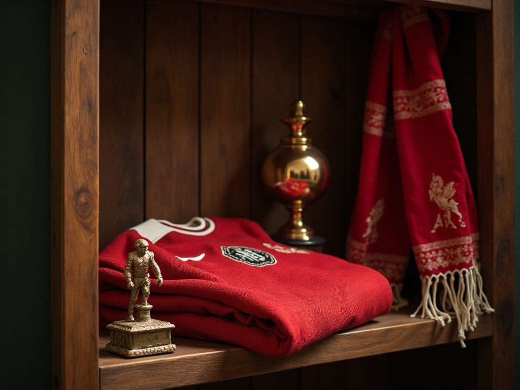 Maillot de foot vintage de saison passée posé comme pièce collector
