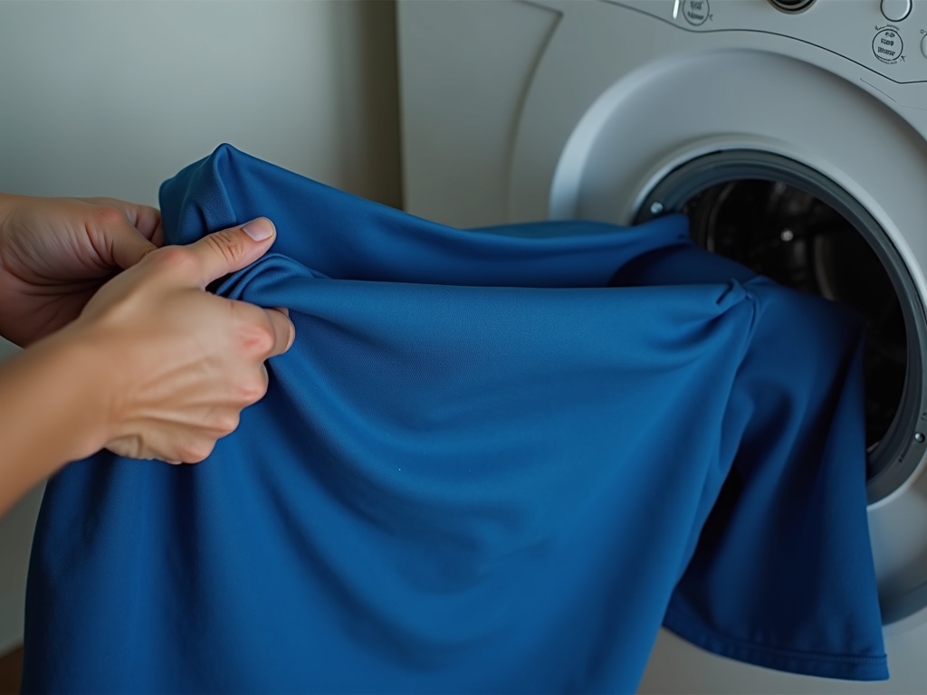Retourner un maillot de foot avant le lavage en machine pour protéger le flocage