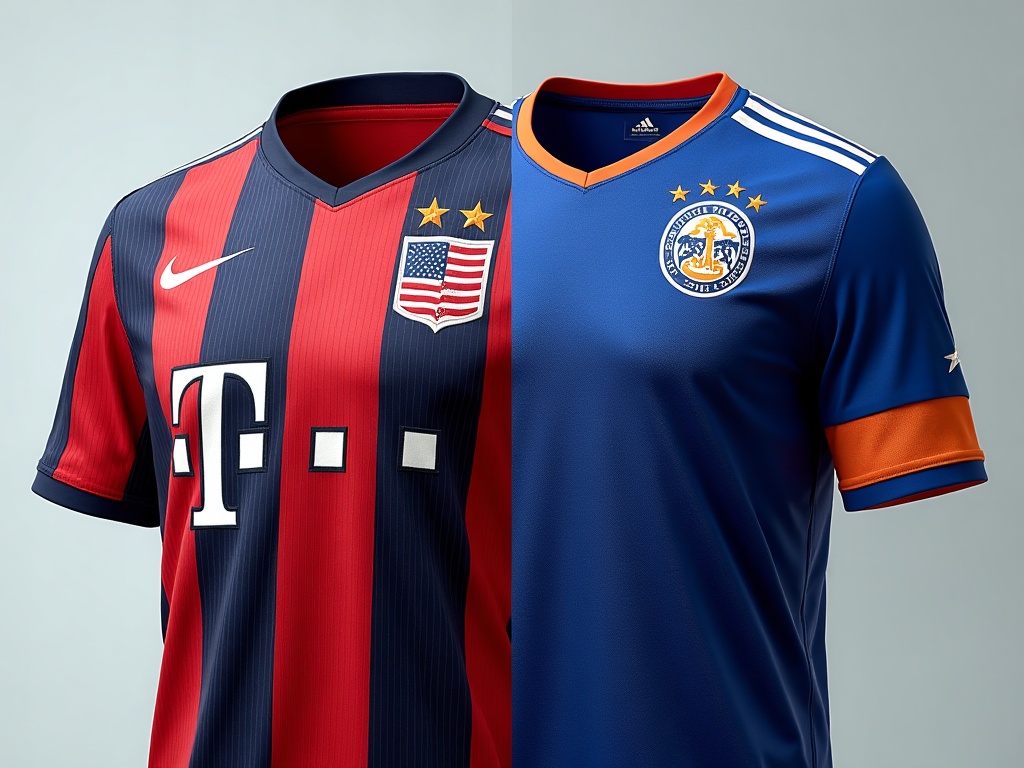 Comparaison entre maillot authentique et maillot réplique de football