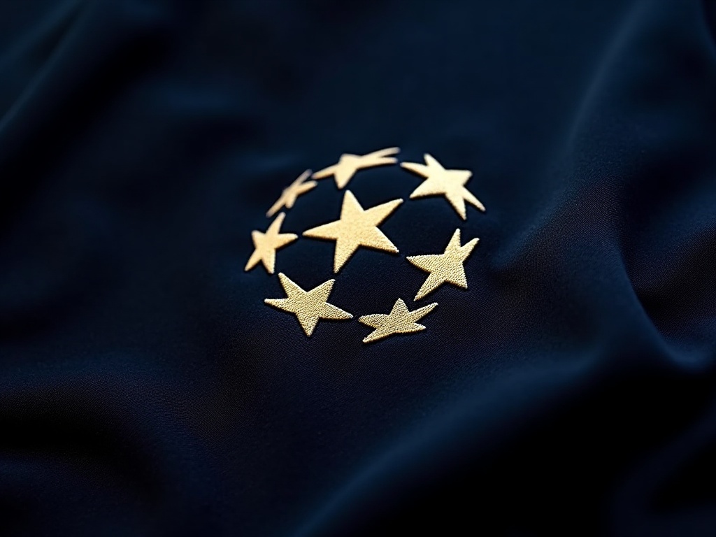 Patch brodé UEFA Champions League sur maillot match issue de football