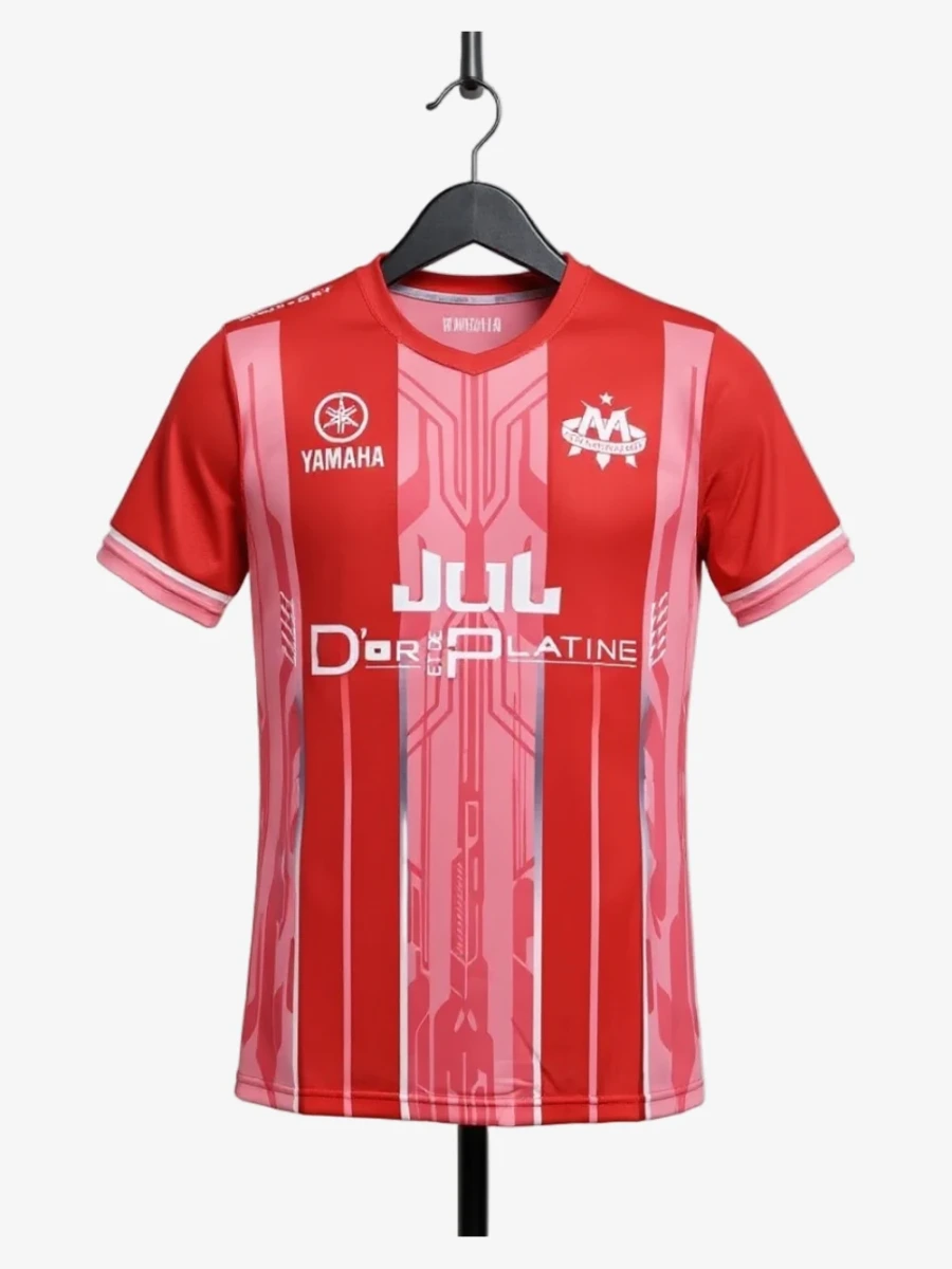 maillot-om-x-jul-rouge-2025-2026 studio v12 Maillot OM X Jul Rouge 2025-2026
