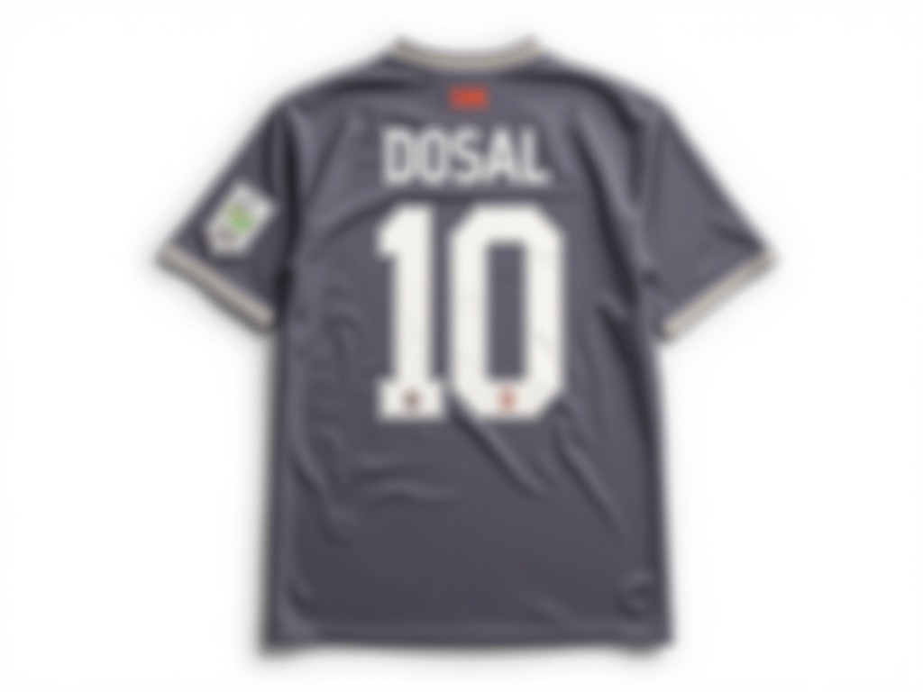 Maillot de foot préparé neuf avec flocage officiel numéro et nom de joueur et patches de compétition