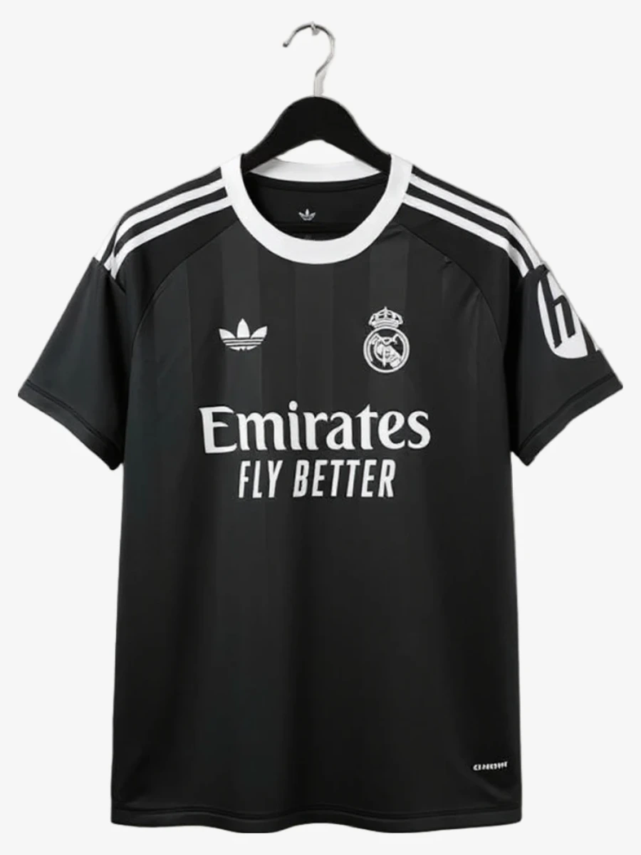 Maillot Réal Madrid Édition Gardien Noir 2025-2026