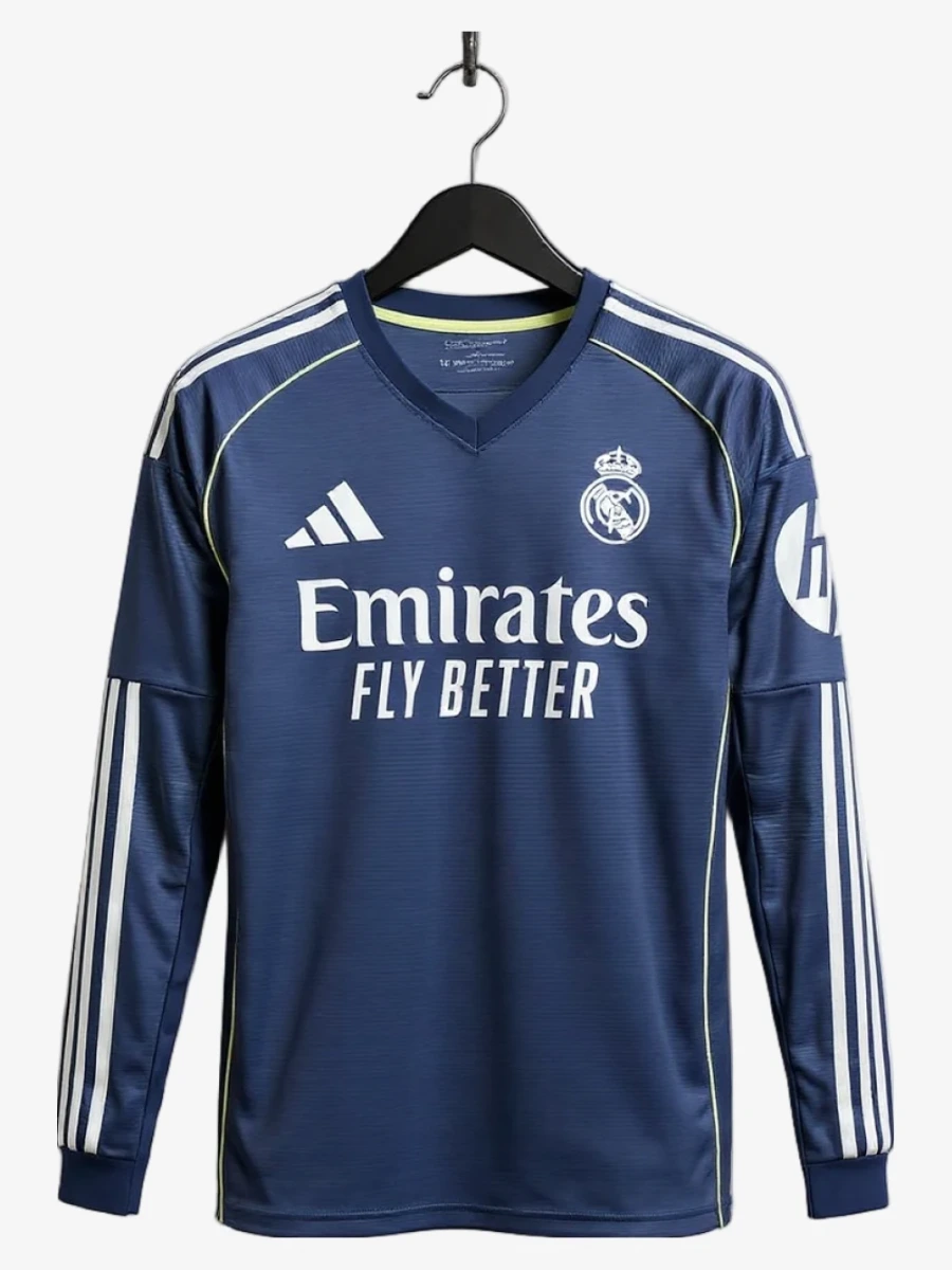 Maillot Real Madrid Extérieur Manches Longues 2025-2026