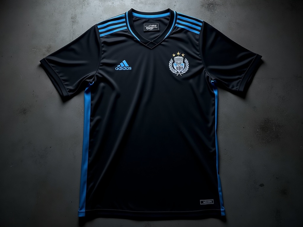 Maillot extérieur Argentine 2026 coloris noir avec accents bleu ciel