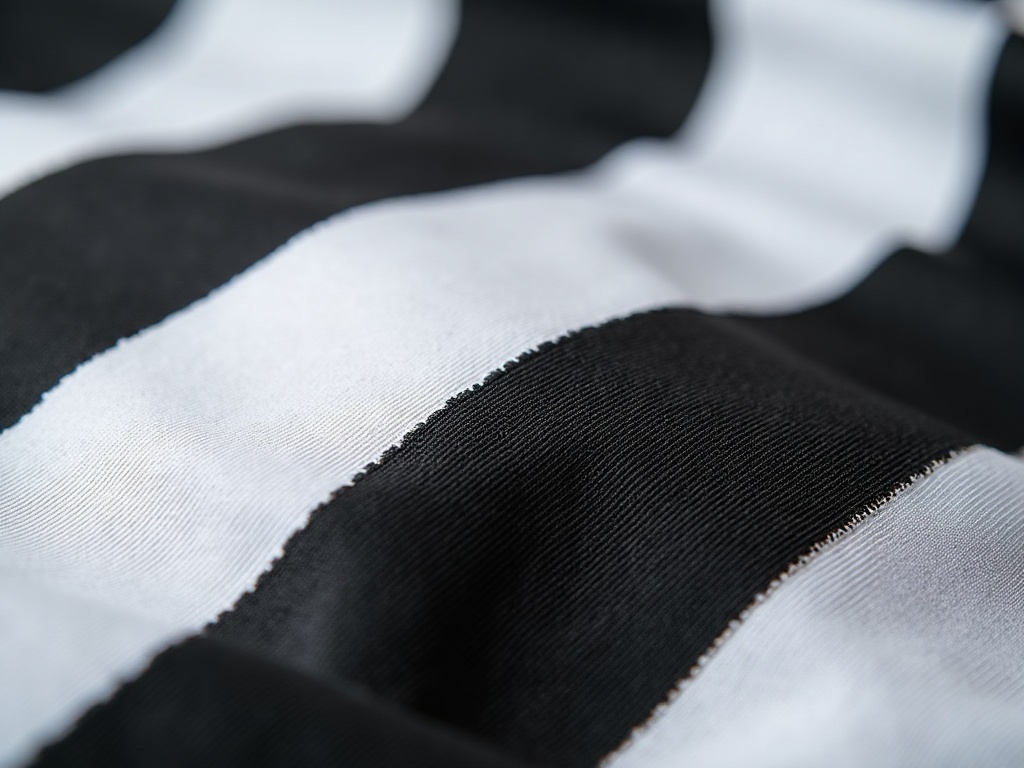 Détail texture tissu maillot Juventus noir et blanc rayures verticales 2026