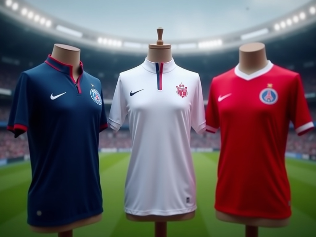 Maillots 2026-2027 PSG OM OL côte à côte comparaison design Ligue 1