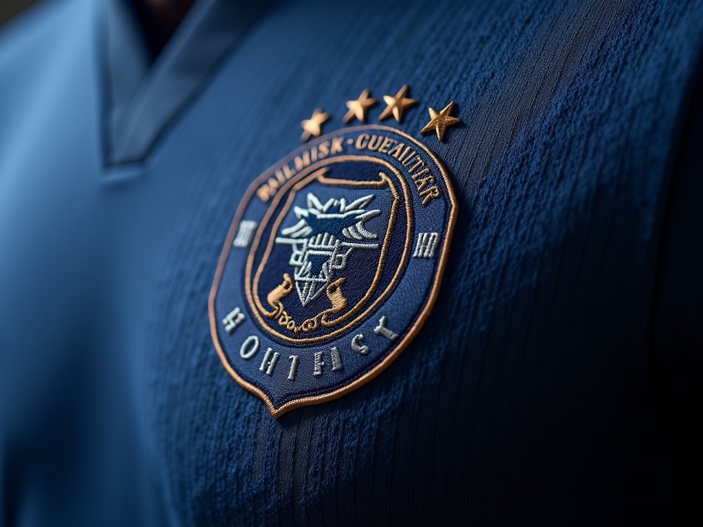 Détail du tissu technique d'un maillot de foot adulte officiel