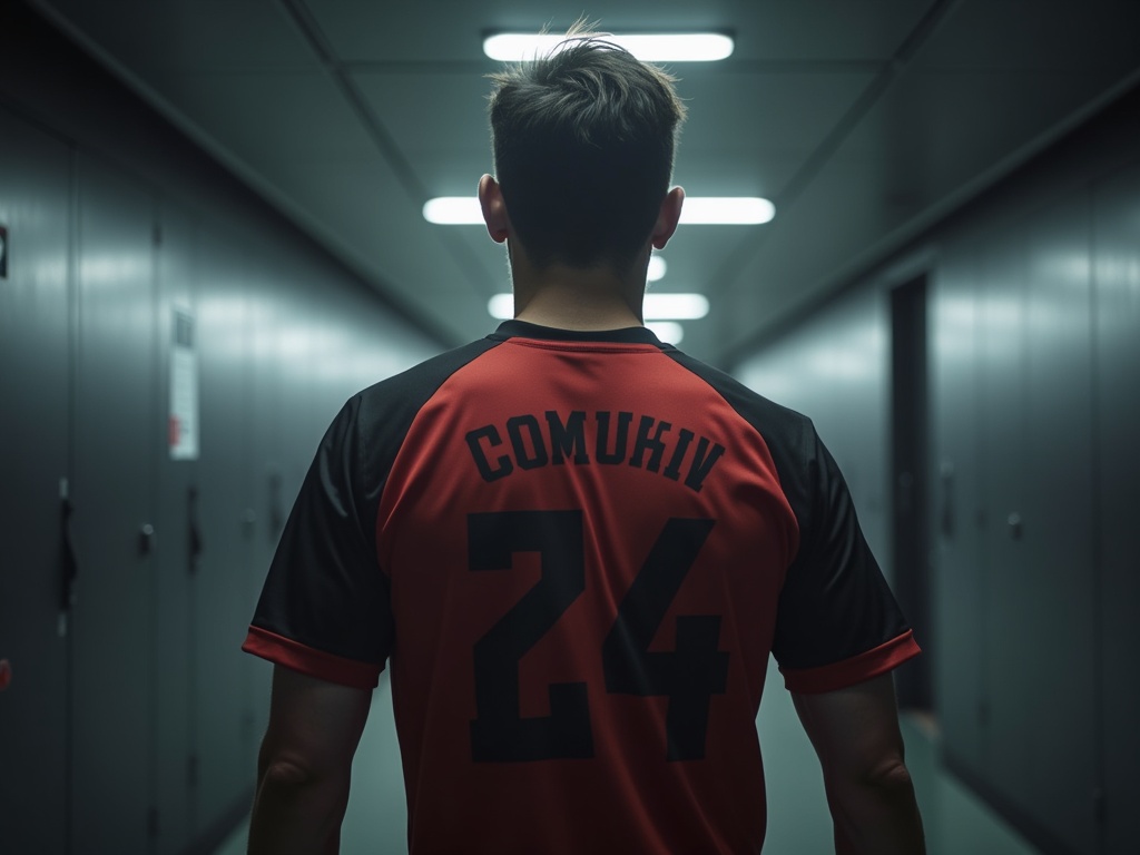 Supporter adulte portant un maillot de foot concept edition limitée