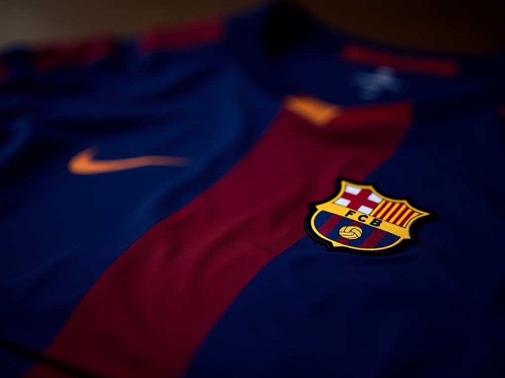 Maillot domicile FC Barcelone blaugrana 2026 avec badge brodé