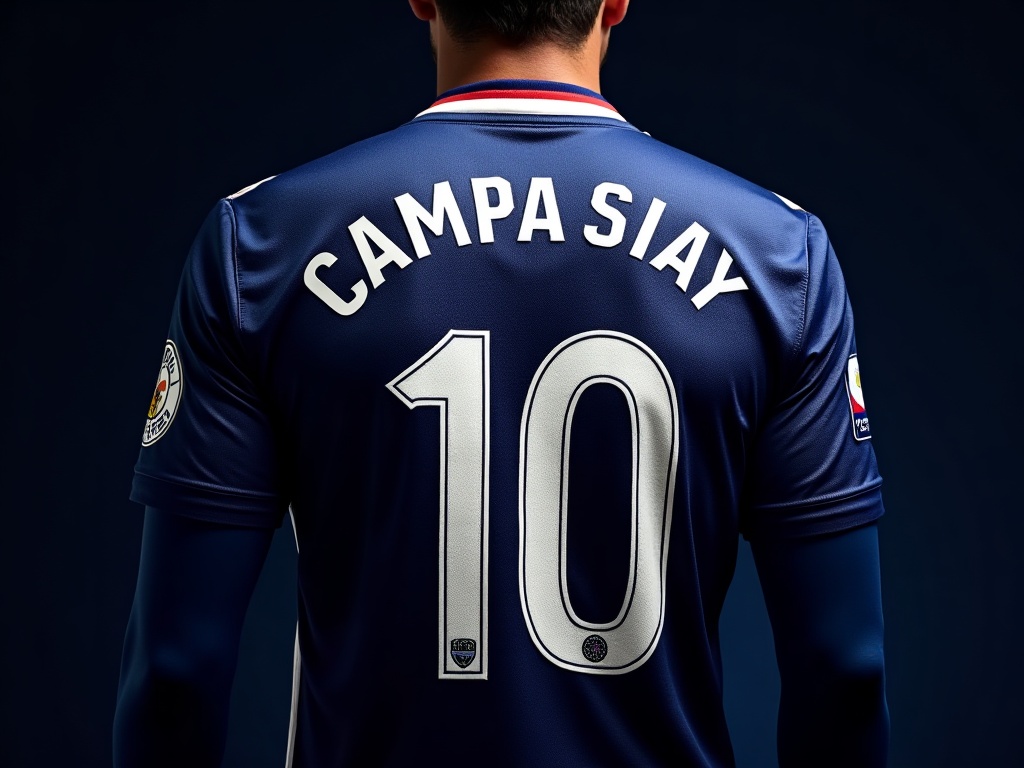 Maillot de foot flocqué avec nom et numéro pour un anniversaire