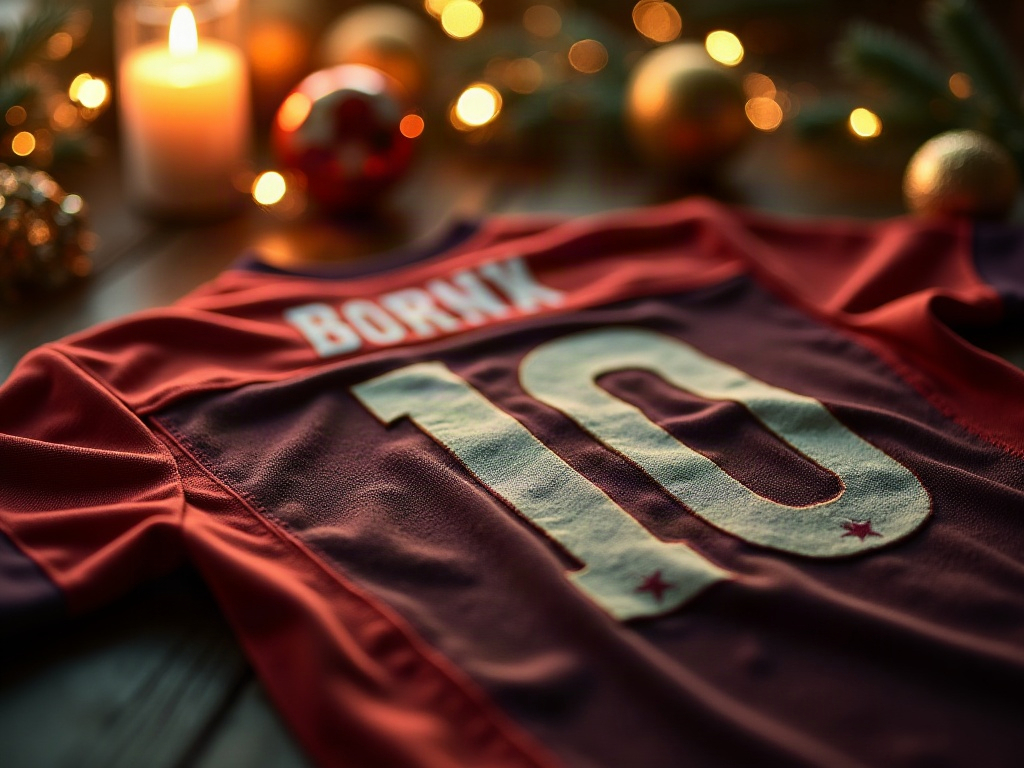 Maillot de foot flocqué avec nom et numéro personnalisé, cadeau de Noël
