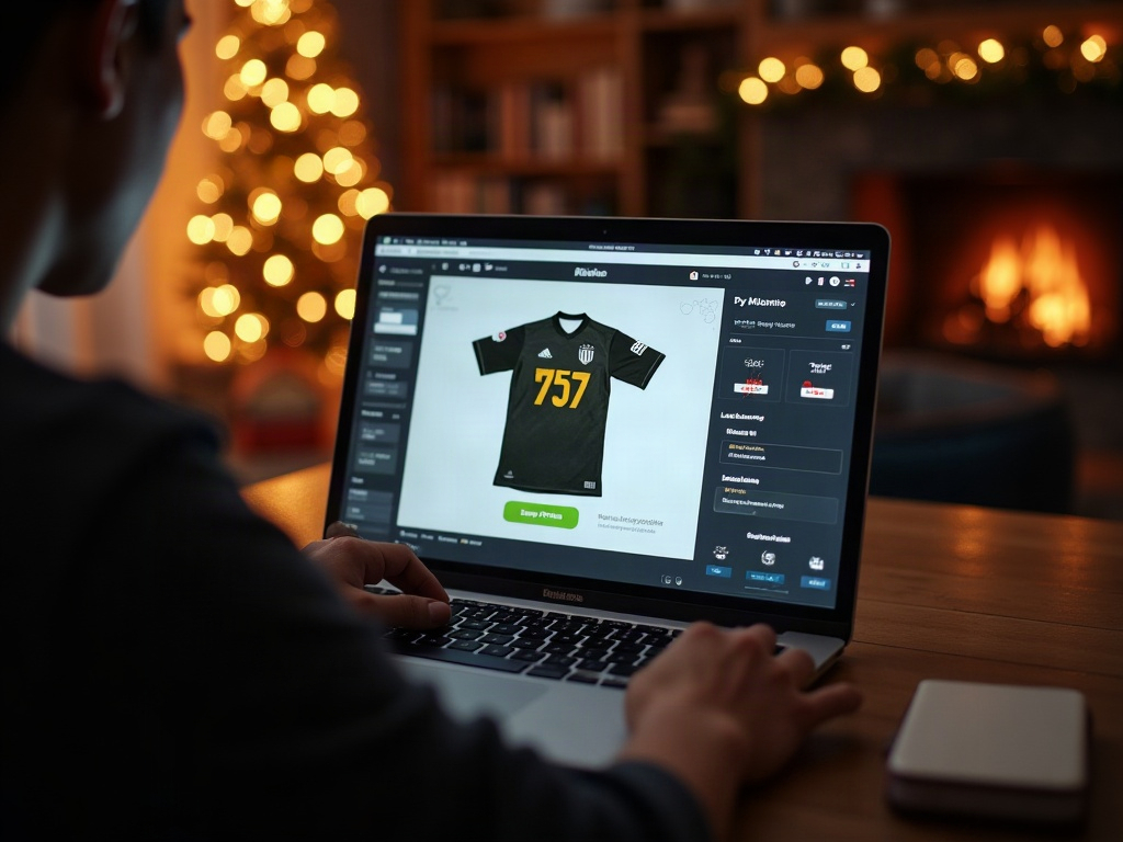 Configuration d'un flocage maillot de foot en ligne pour cadeau de Noël