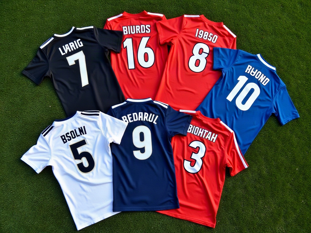 Maillots de foot personnalisés pour EVG avec différents surnoms et numéros