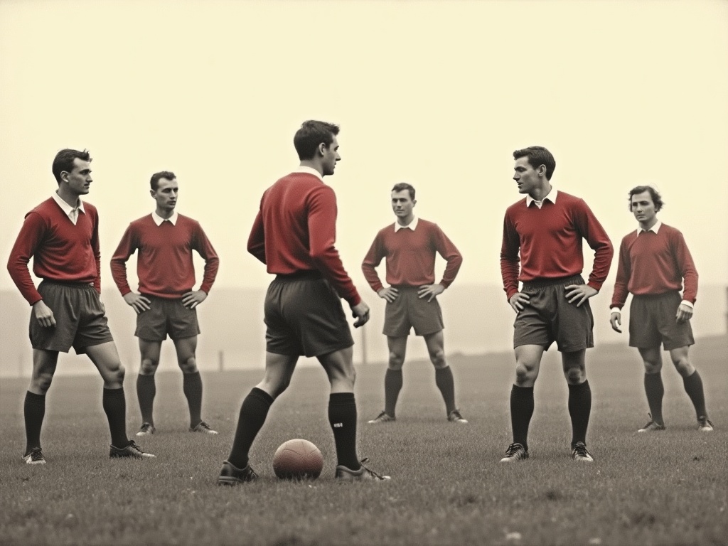 Joueurs de Benfica portant les premiers maillots rouges au début du XXe siècle