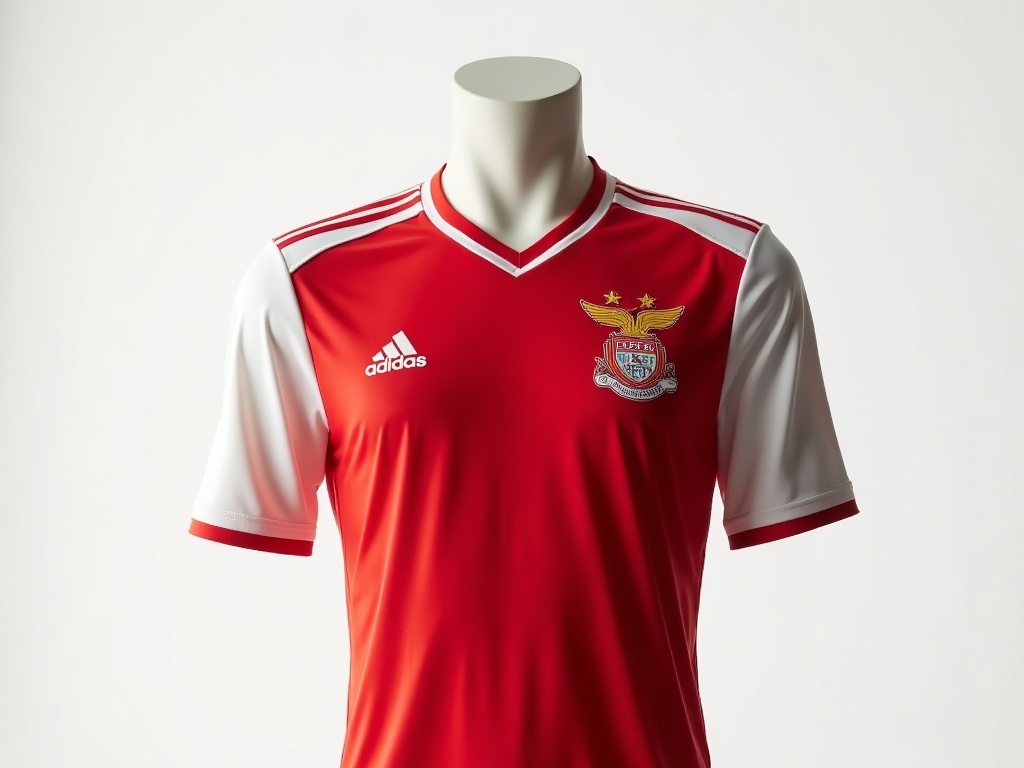 Maillot Benfica 2025-2026 rouge avec écusson aigle et équipementier adidas