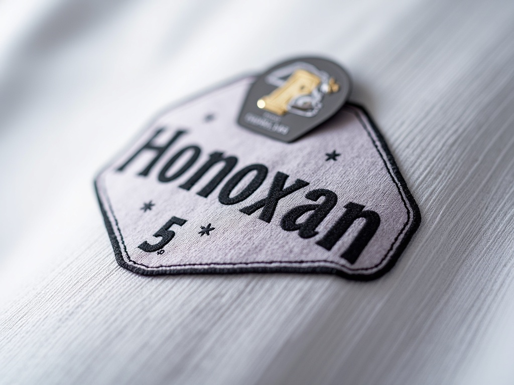 Détail du flocage et du patch NFC sur un maillot de foot officiel homme