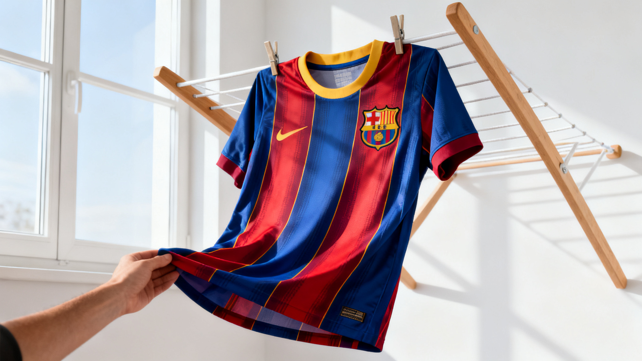 Maillot de foot et sèche-linge : pourquoi c'est une mauvaise idée